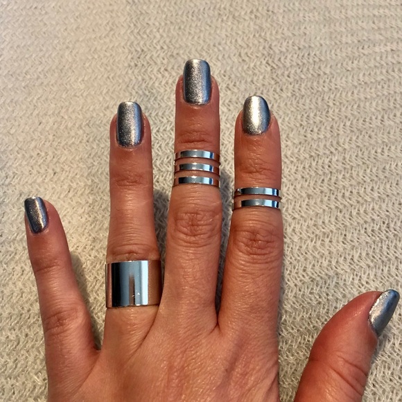 3 for $27 ❤️ Silver / Gold knuckle rings set (3) - Picture 3 of 6
